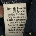 Fun2Fun  Women's Blouse Navy Floral Split Neck Long Sleeve Top S Small NWOT Photo 9