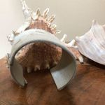 Southern Living Cream and Gold Hair on Hide Cuff Bracelet Photo 1