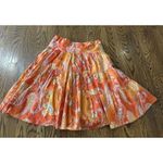 CHAPS Orange Paisley Tiered Boho Gypsy Peasant 100% Cotton Skirt Lined Size S Photo 6