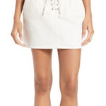 frame denim  lace up Mini Skirt‎ parchment off white size 27 Photo 0