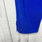Holloway Blue Drawstring Fleece Track Warm-Up Pants Ankle Zip Sz L (30x29) Vtg Photo 3