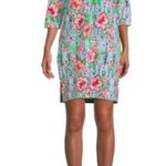 Caribbean Joe Hibiscus Stella parker VNeck Long Sleeve Mini Dress Photo 0