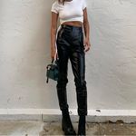 Princess Polly  Lyra Pants Faux Leather Black size 4 Photo 1