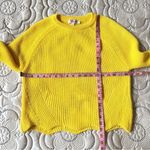 Koton Crew Neck Cropped Sweater Size Large Yellow Photo 5