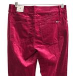 White House | Black Market Women's Pink Velvet Skinny Ankle Pants Size 8 Photo 7