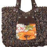 Dk brown weaves oriental watercolor tote bag Photo 0