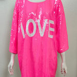 Blakely Blakeley Pink Sequin LOVE Top Size 3X Photo 0
