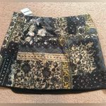 Free People NWT Mad Love Bohemian Black and Quilted Wrap Skirt $128 MSRP Photo 3