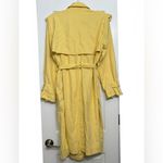 A New Day  Women's Button Up Linen Trench Coat Jacket Photo 5