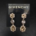 Givenchy NWT  Diamonique Drop Earrings Amber Stones Photo 0