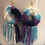 Bundle of 2 Crochet Boho Fringe Earrings (Handmade) Photo 4