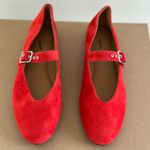 Madewell The Remy Mary Jane Flat in Bandana Red, size 8 1/2 Photo 6