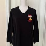 Looney Tunes Vtg  Woman’s Black  Embroidered Holiday Tweets, Sz L. Photo 1