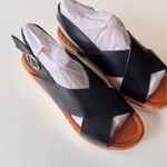 Nine West Women's ANGIE 3 Black & Silver Ankle Buckle Strap Sandals Sz 8 Photo 5