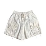 Free People  In A Cinch White Shorts Summer Casual Elastic Pockets Gorpcore Small Photo 6