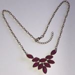 Elegant Maroon Boho Statement Necklace Photo 2