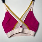 Brooks  Pink and Yellow Sports Bra High Impact Support Photo 2