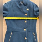 Guess NWOT  Asymmetrical Button Front Wool Peacoat Women's M Teal Wing Collar Photo 6