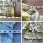 Pilcro  Women’s Butter Yellow Button Down Blouse Size S Lightweight Crinkle Shirt Photo 5