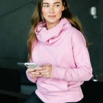 Zyia  Active Women's Oh So Soft Cowl Neck Sweatshirt‎ Hoodie size medium Photo 0