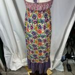 Lucky Brand Floral Maxi Dress Halter Neck Boho Festival Size XS Y2K Photo 8