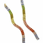 Forever 21 Multicolored colors rainbow long statement earrings pride Photo 0