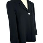 Akris Womens Size 4 Single Button Blazer Jacket Suit Black 100% Virgin Wool Job Photo 5