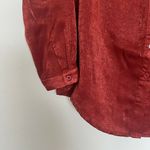 Pretty Little Thing Satin Bohemian blouse top XSMALL burnt orange long sleeve NWOT Photo 7