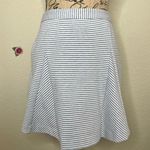 Michael Kors MICHAEL Striped Gray & White A Line Skirt with Zip Back Size 2 Photo 0