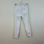Paige  | Women's White Frayed Hem Skinny Jeans Size 28 Photo 5