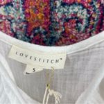Love Stitch NWT GAUZE SPAGHETTI STRAP TANK in White Photo 5