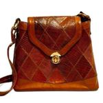 Justin Boots  leather patchwork brown shoulder crossybody purse rodeo western Photo 0