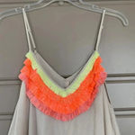 Mara Hoffman  HANDKERCHIEF FRINGE MAXI DRESS BEACHY TROPICAL SMALL Photo 2