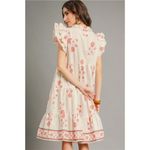 Umgee  Printed Tie Neck Ruffle Cap Sleeve Dress‎ Photo 3
