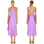 ALC Frank A.L.C. Blakely Cutout Satin Midi Dress Amethyst Size 2 NWT Photo 8