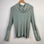 Sundance Everyday Compliments Thermal Knit Crochet Cowl Top Long Sleeve Shirt L Green Size undefined Photo 0