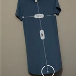 Gyft  Womens Short Sleeve Polyester Blend Blue Gray Dress Size Small Photo 3