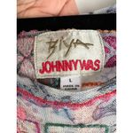 Johnny Was Logan Embroidered Mesh Tiered Maxi Dress Boho Floral Blue Large Photo 3