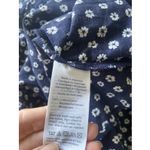 J by J Crew Womens Medium Navy Floral Tie Front Top Coastal Clean Girl Blue Photo 5