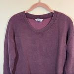 Athleta Coaster Luxe Waffle Sweatshirt Maroon Small Photo 2
