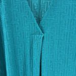 Entro Turquoise Geometric Swim Coverup Terry cloth S beach resort vacation pool Photo 6