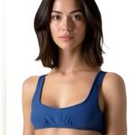 J.Crew Dark Blue Heritage Scoopneck Bikini Top 90s Medium Swimsuit Resortwear Photo 0