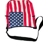 American Flag Canvas Tote with long strap Blue Photo 1