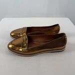 Schutz  Gold Metallic Penny‎ Loafers Size 7 Photo 2