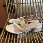 Cole Haan  Anica Lux Slingback Sandals Block Heel Nude Tan White NEW Size 10B Photo 3