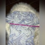 Gaze blue/pink print sheer longsleeved bodysuit sz large Blue Photo 6