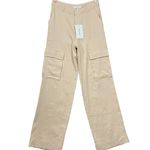 frame denim FRAME $428 High Waist Organic Linen Blend Cargo Pants in Sand 8 Photo 1