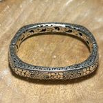 Sterling Silver Sarda Filigree Hinged Bangle Bracelet Photo 1