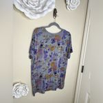 Torrid NTM:  Gray with Multicolored Floral Print Short Sleeved T Shirt Sz 2 Photo 11
