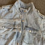 Rails  Collins Faded Indigo Wash Chambray Denim Cropped Jean Jacket Size Medium Photo 1